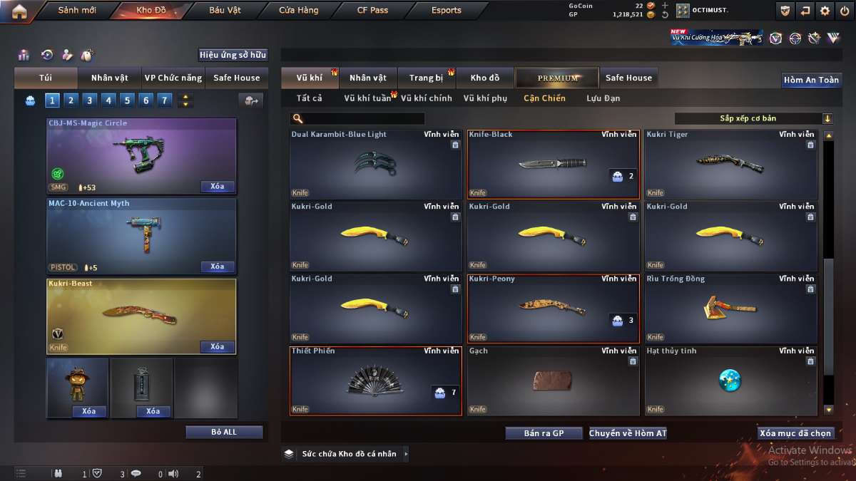 shop acc cf uy tin gia re